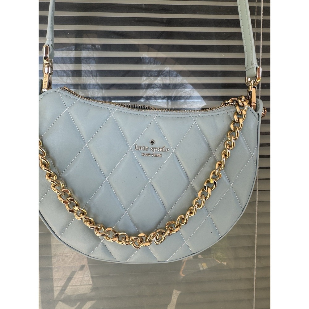 Kate Spade Carey Sage Quilted Zip Top Crossbody Bag